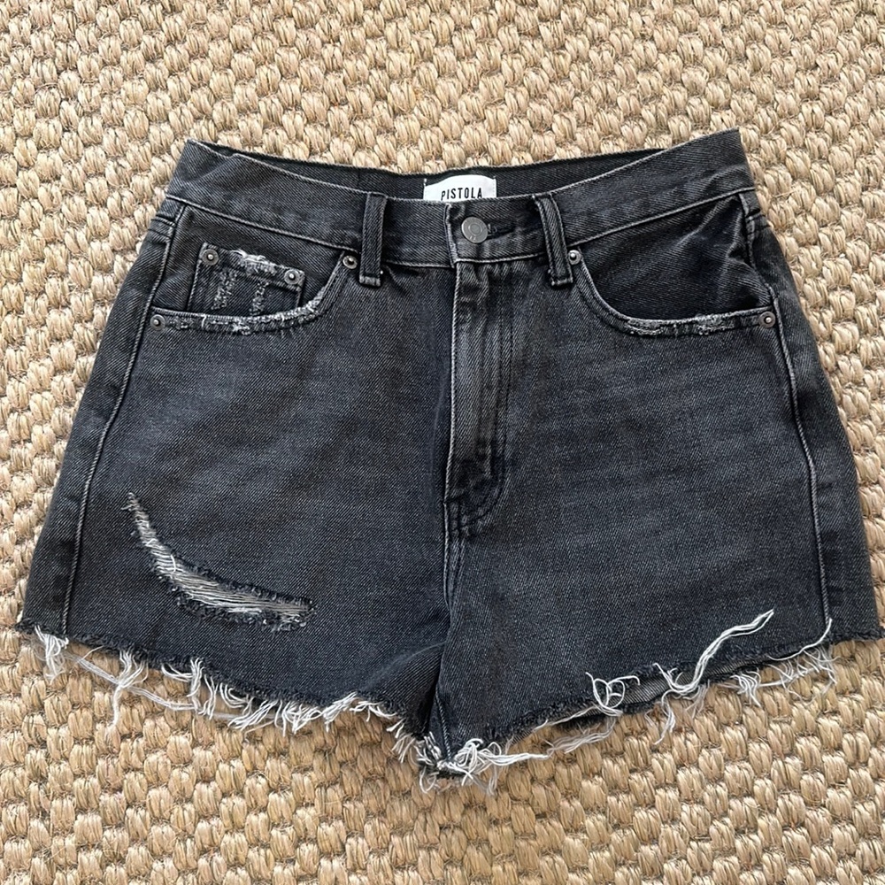 Pistola black jean shorts size 26